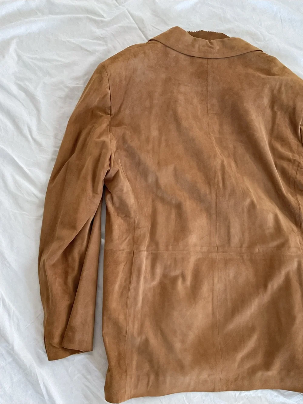 Dante Leather Factory Men's Suede Blazer in Camel Brown